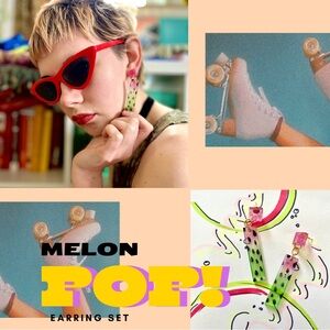 Melon POP! Unique hand made earrings